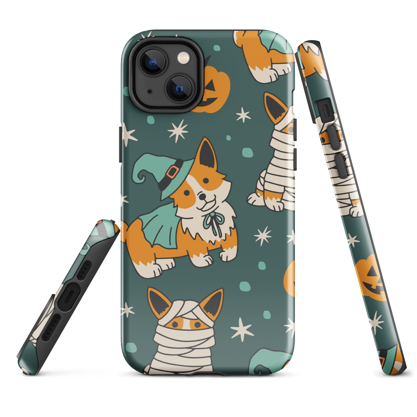 Corgi dog dressed up as different Halloween creatures | Tough Case for iPhone®