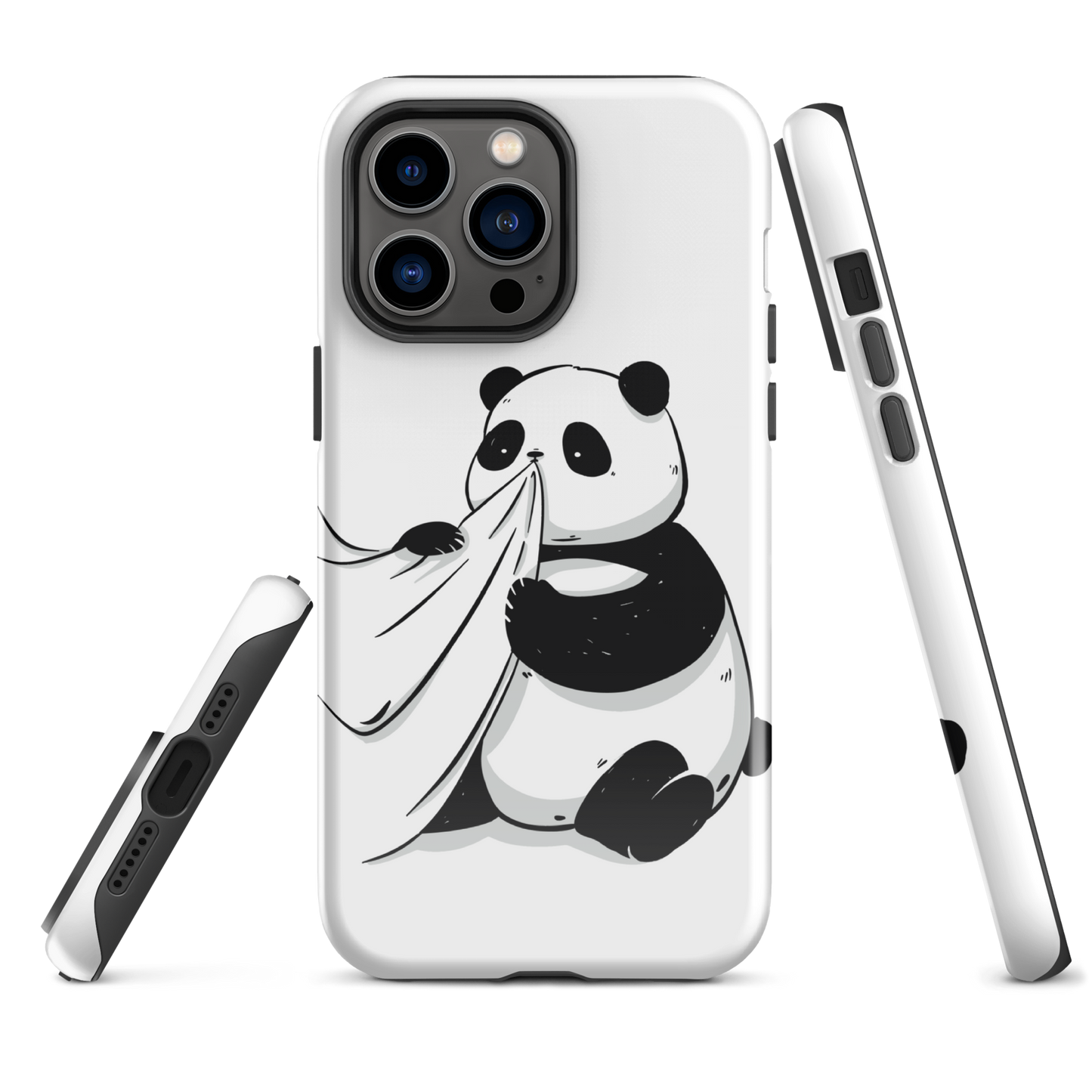 Panda bear eating a shirt | Tough Case for iPhone®