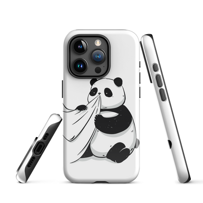 Panda bear eating a shirt | Tough Case for iPhone®