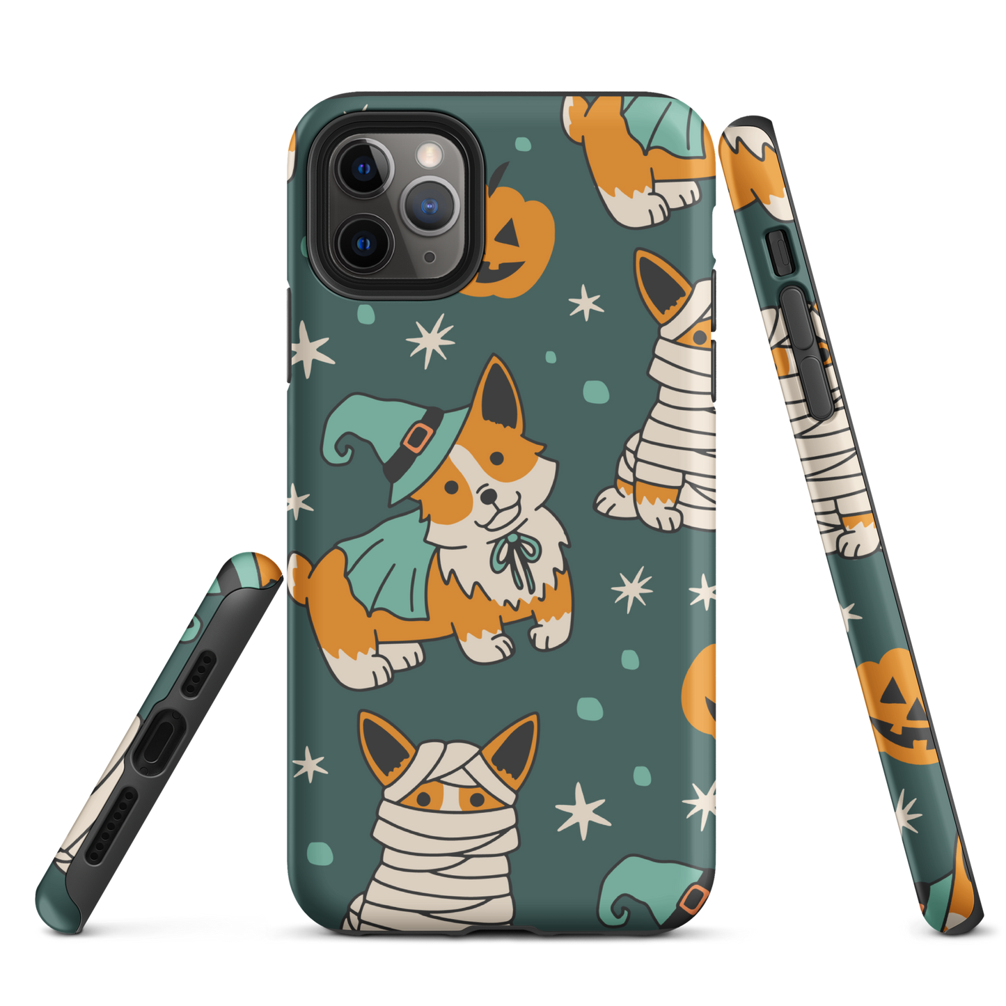 Corgi dog dressed up as different Halloween creatures | Tough Case for iPhone®