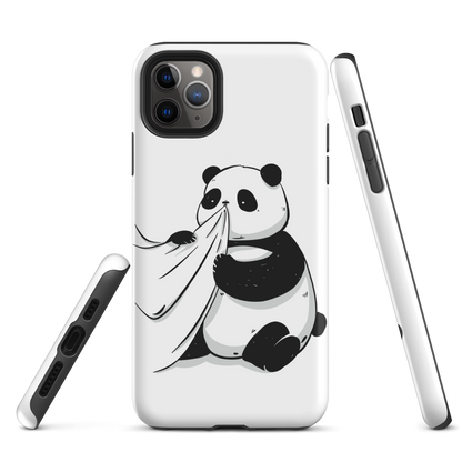 Panda bear eating a shirt | Tough Case for iPhone®