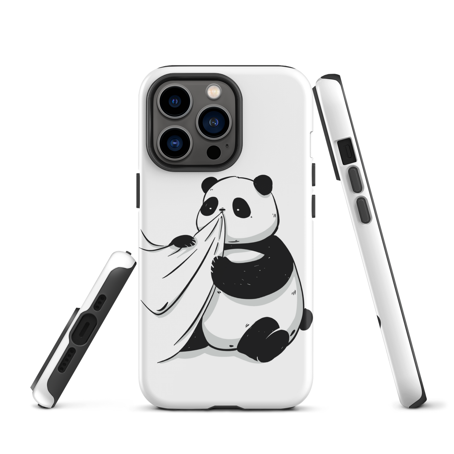 Panda bear eating a shirt | Tough Case for iPhone®