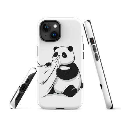 Panda bear eating a shirt | Tough Case for iPhone®