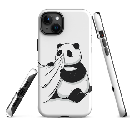 Panda bear eating a shirt | Tough Case for iPhone®