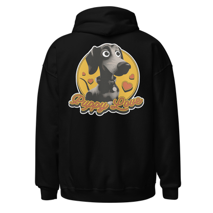 Black puppy dog animal 3D | Unisex Hoodie - F&B