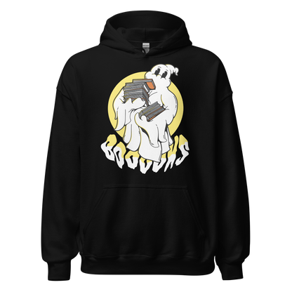 Ghost cartoon with books | Unisex Hoodie