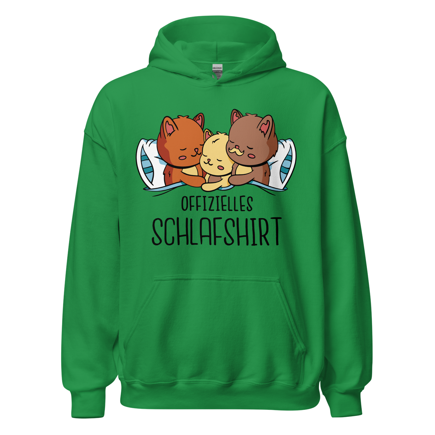 Cat family sleeping on bed | Unisex Hoodie