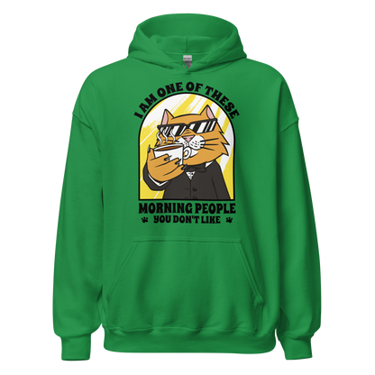 Morning people quote cat | Unisex Hoodie