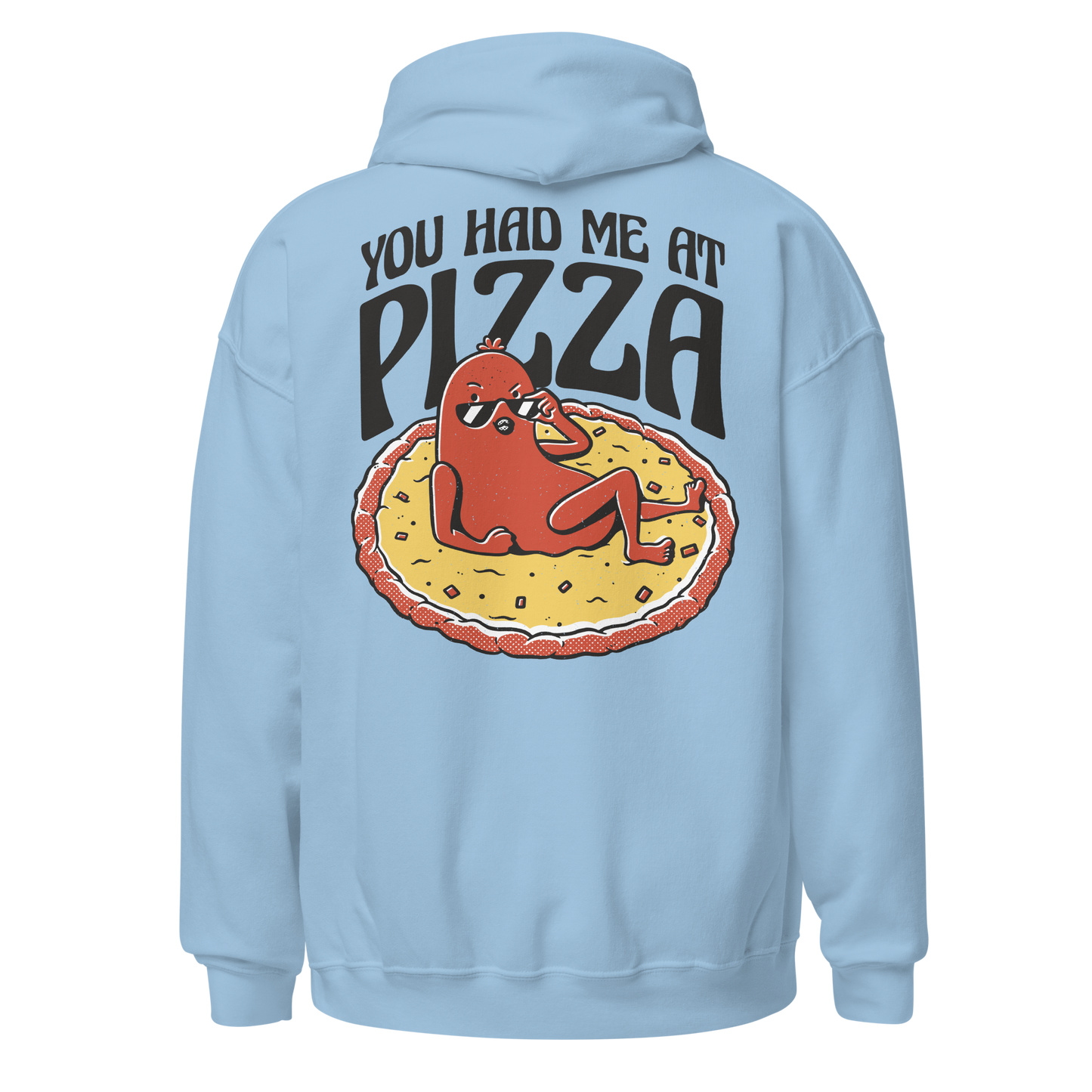 Pepperoni pizza cartoon | Unisex Hoodie - F&B
