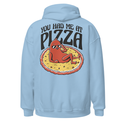 Pepperoni pizza cartoon | Unisex Hoodie - F&B