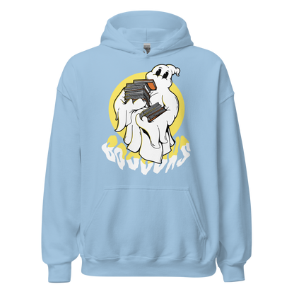 Ghost cartoon with books | Unisex Hoodie