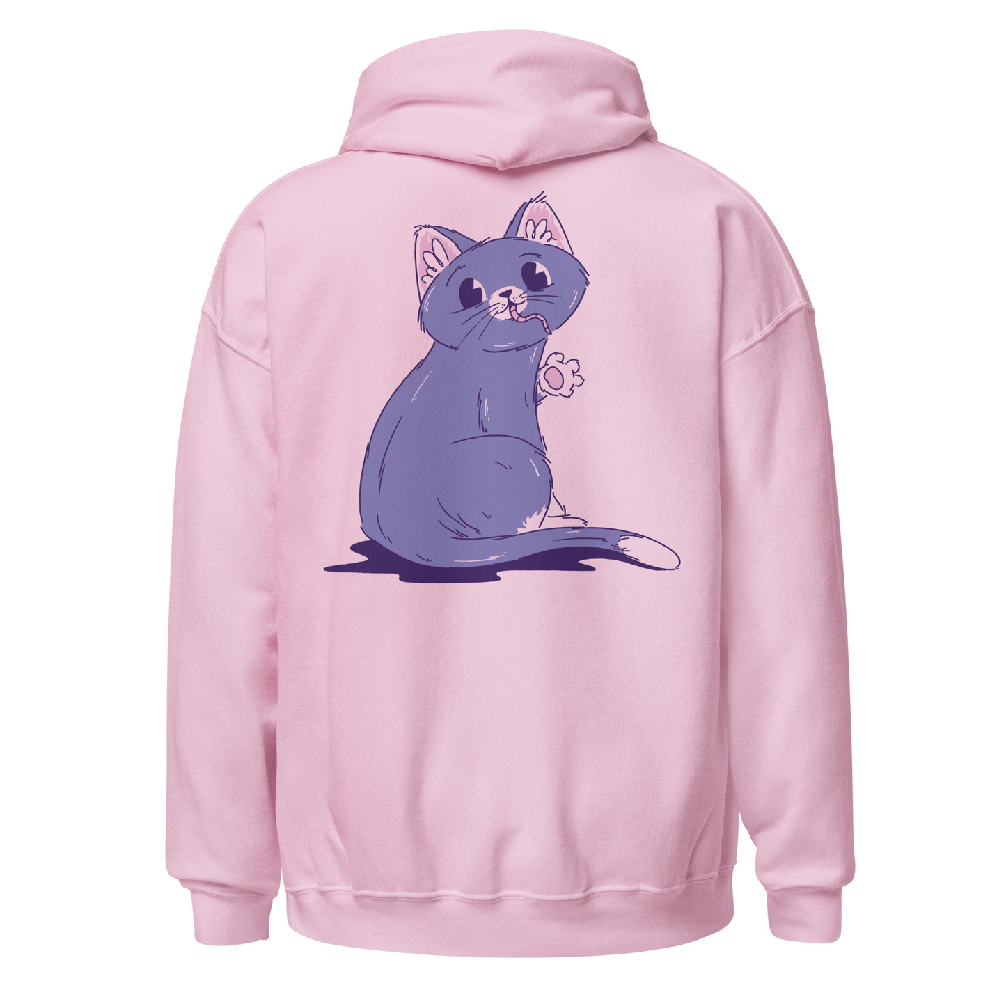 Purple cat eating mouse | Unisex Hoodie - F&B