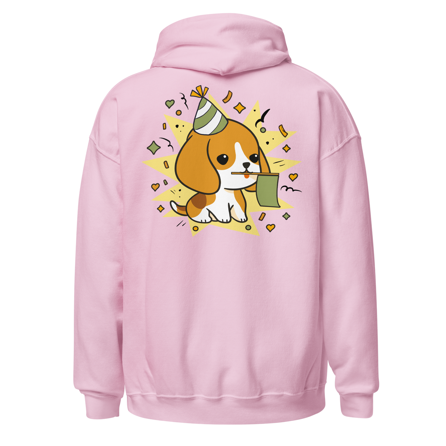 Cute celebrating beagle dog | Unisex Hoodie - F&B