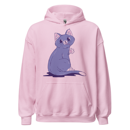 Purple cat eating mouse | Unisex Hoodie