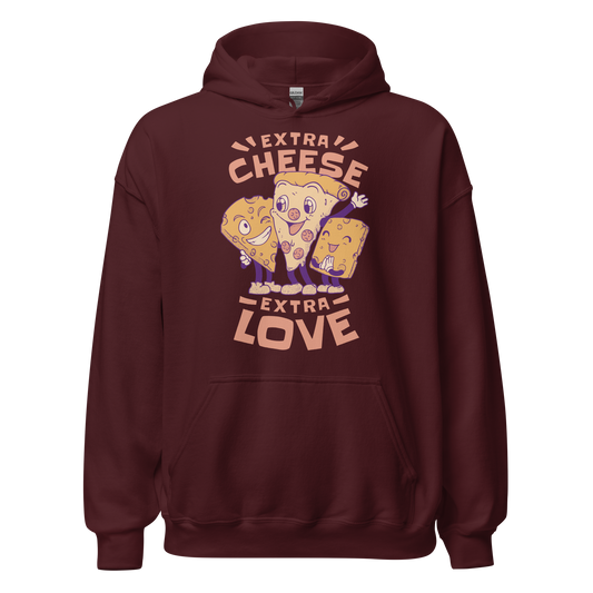 Extra cheese pizza cartoon | Unisex Hoodie