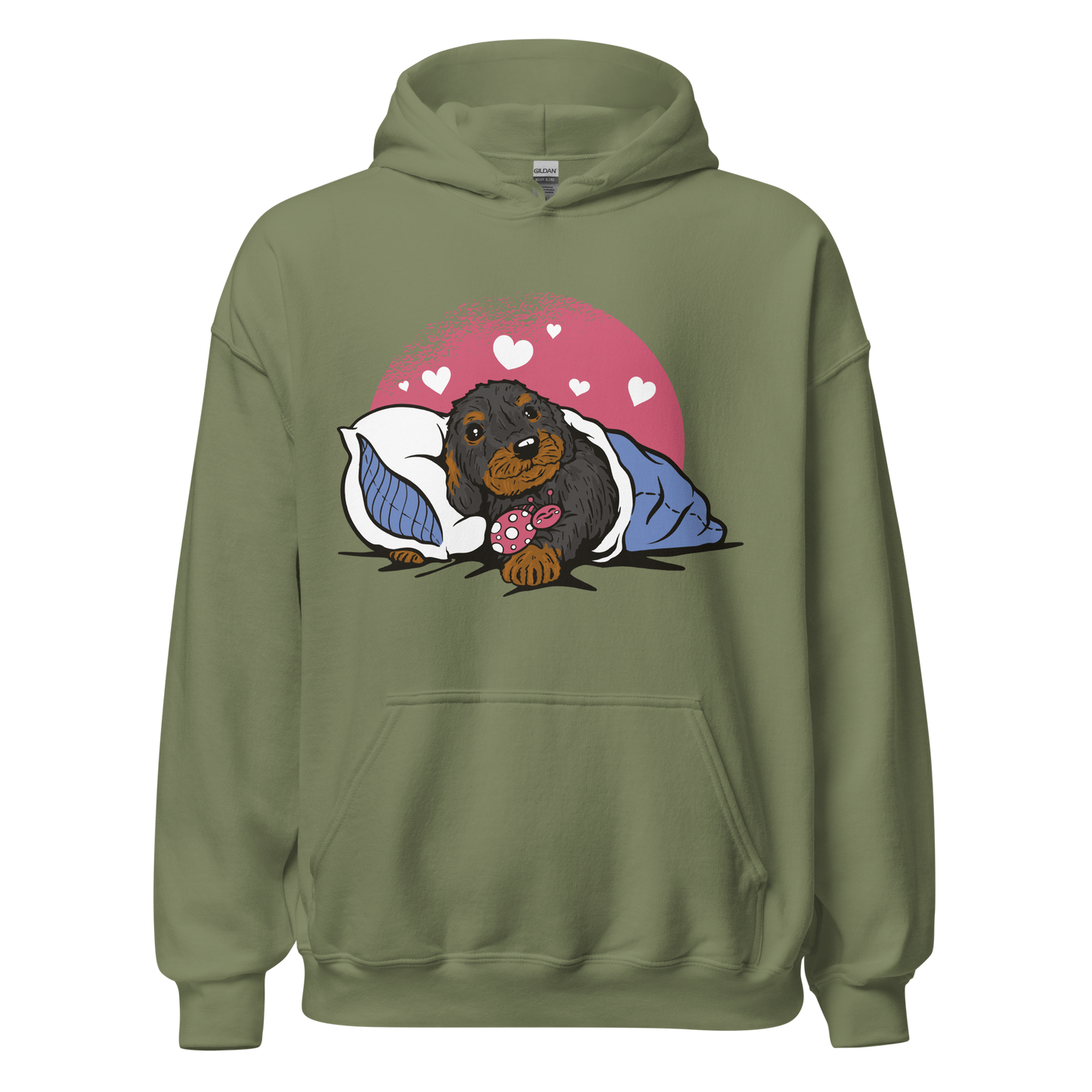 Sleepy Dachshund Dog | Unisex Hoodie