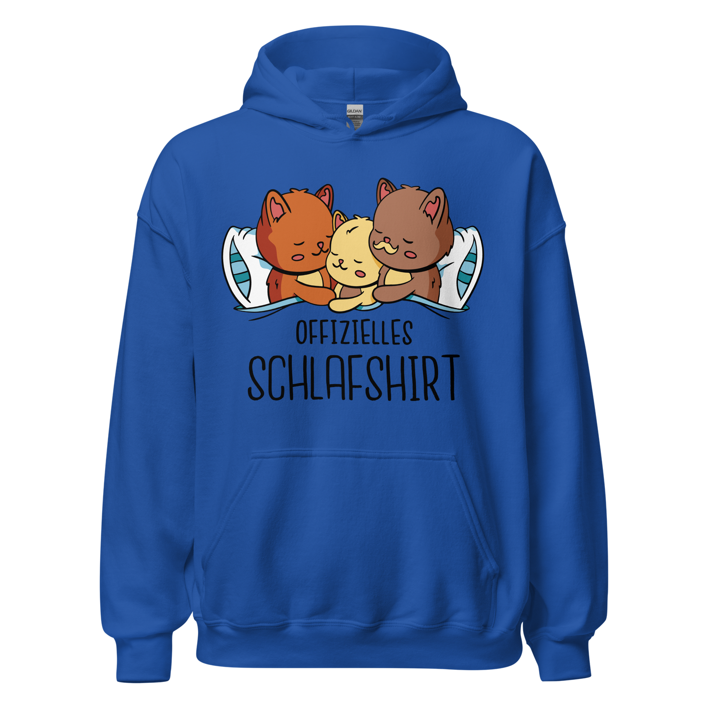 Cat family sleeping on bed | Unisex Hoodie