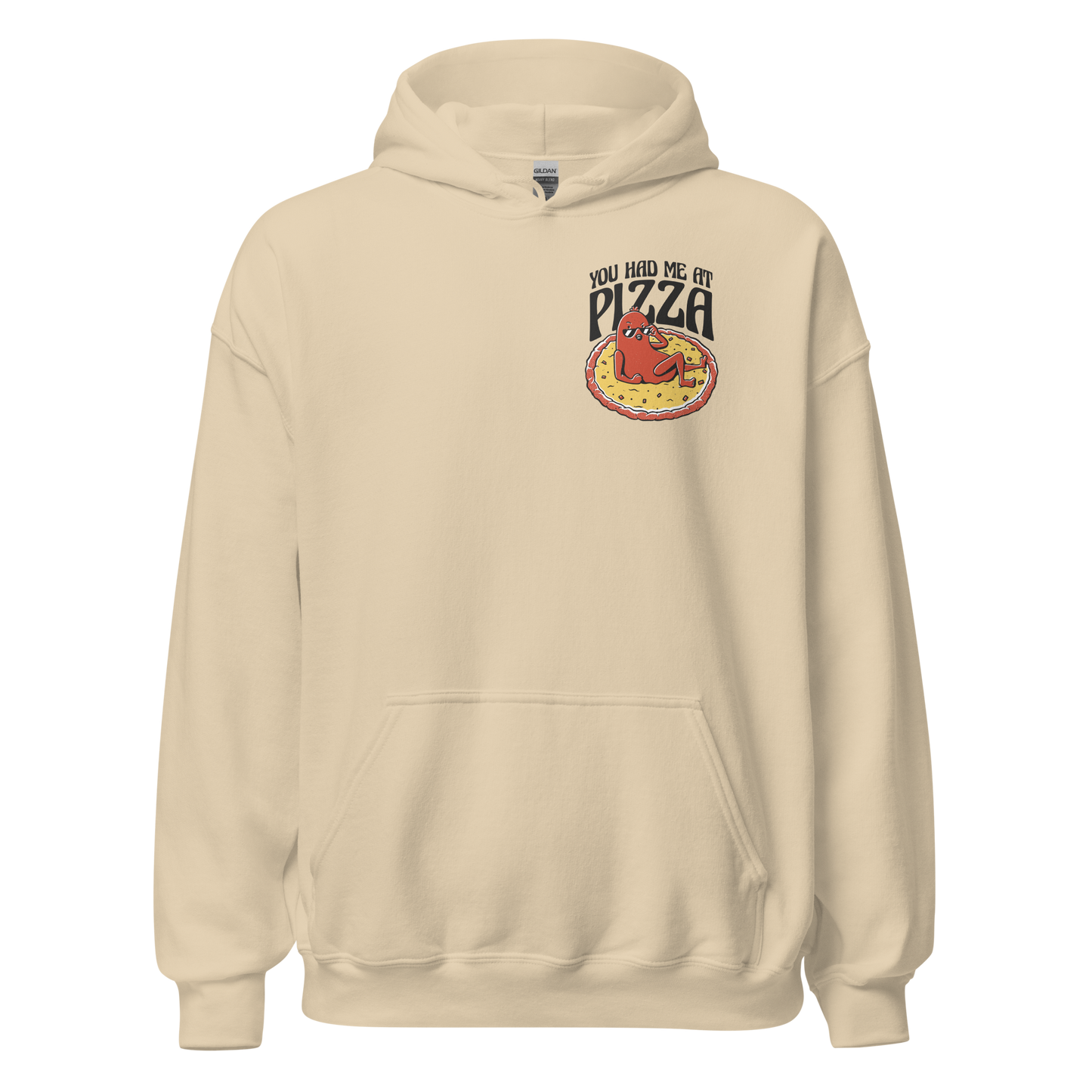 Pepperoni pizza cartoon | Unisex Hoodie - F&B