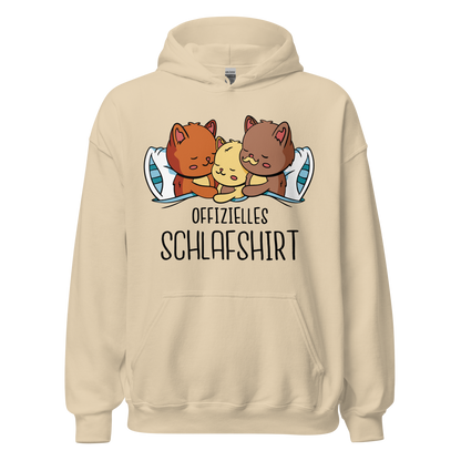 Cat family sleeping on bed | Unisex Hoodie