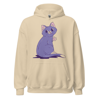 Purple cat eating mouse | Unisex Hoodie