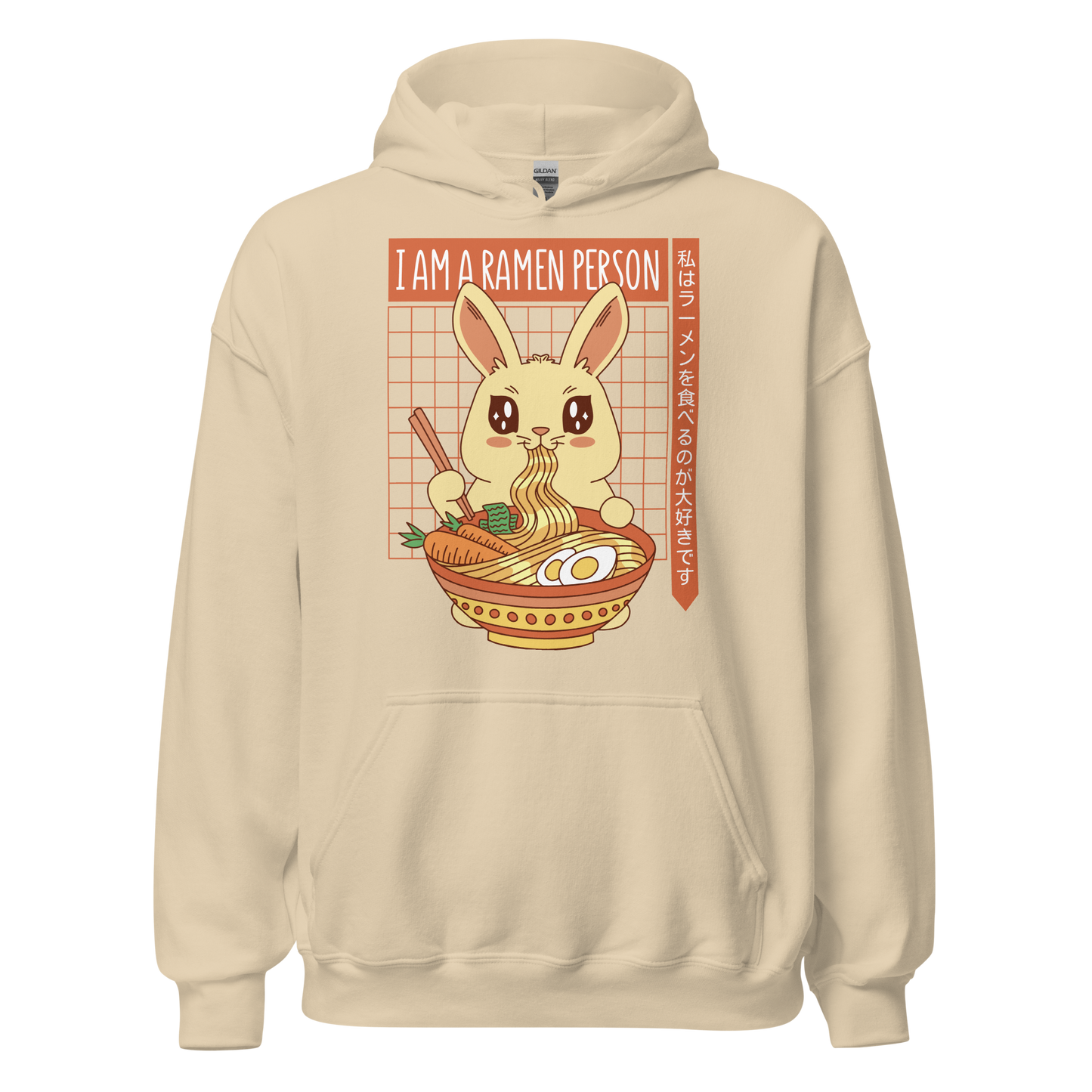 Cute bunny eating ramen | Unisex Hoodie