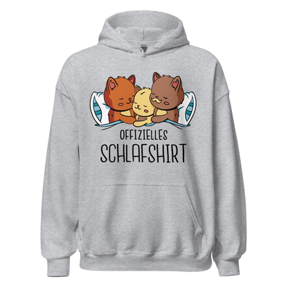 Cat family sleeping on bed | Unisex Hoodie