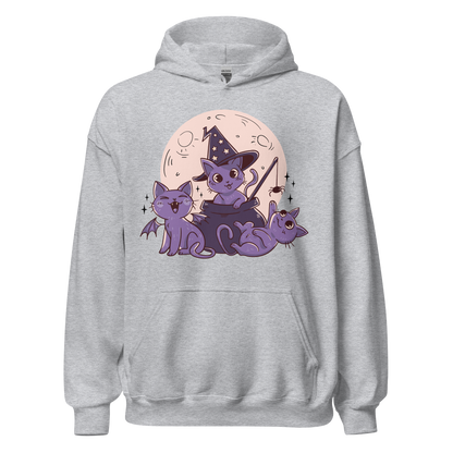 Halloween cute cats and moon | Unisex Hoodie