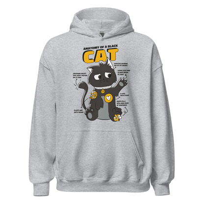 Black cat animal anatomy | Unisex Hoodie