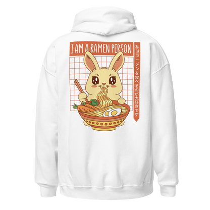 Cute bunny eating ramen | Unisex Hoodie - F&B