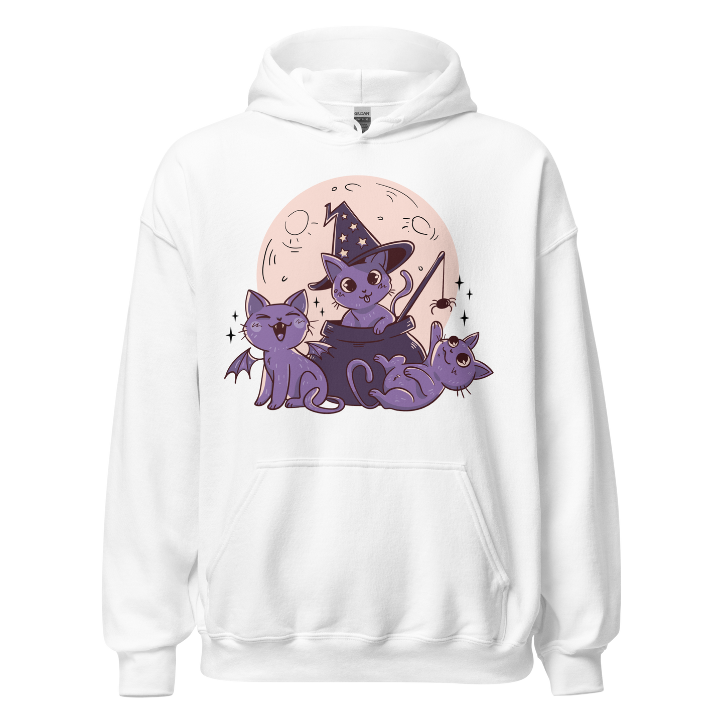 Halloween cute cats and moon | Unisex Hoodie