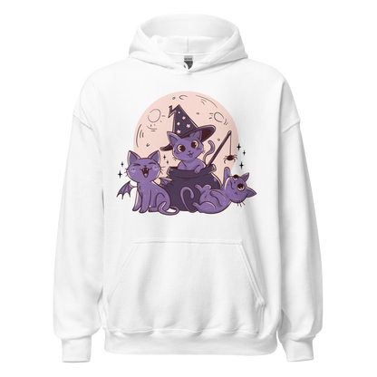 Halloween cute cats and moon | Unisex Hoodie