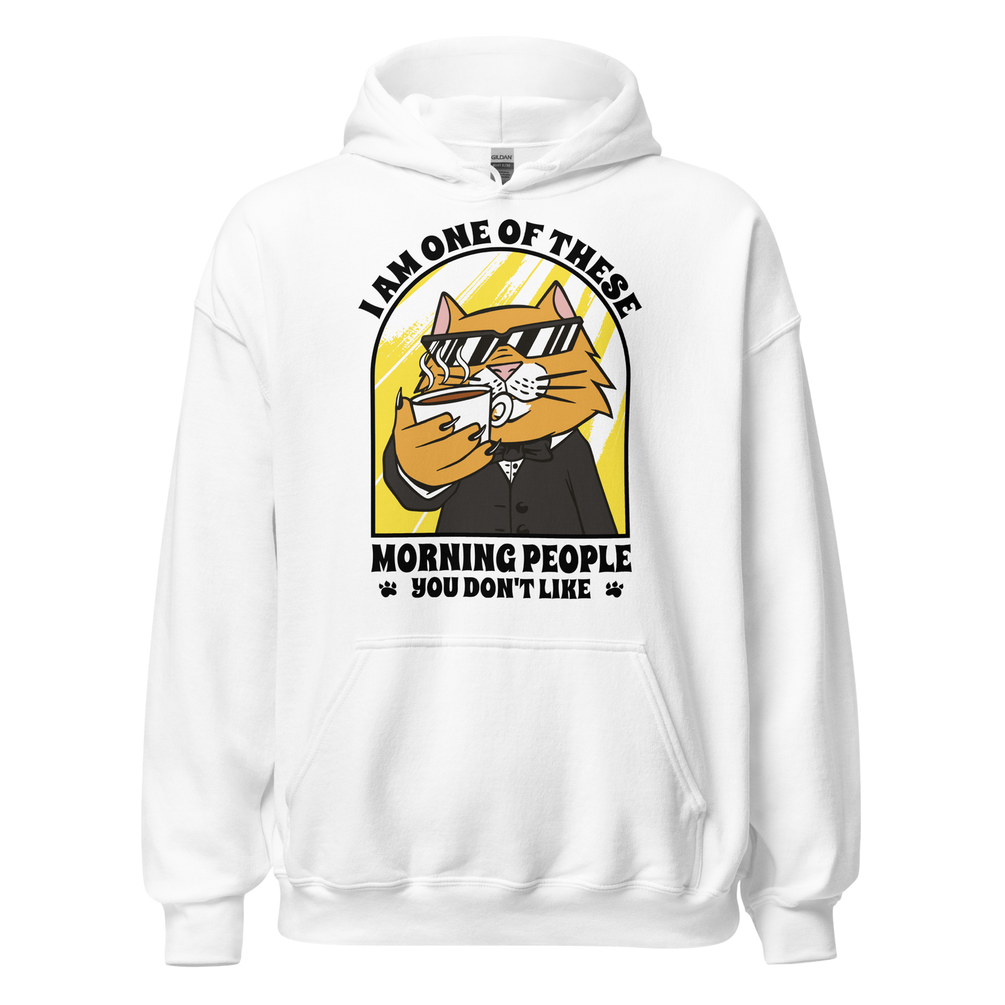 Morning people quote cat | Unisex Hoodie