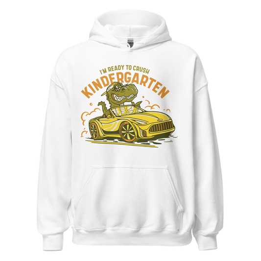 Ready to crush kindergarten t-rex in car | Unisex Hoodie