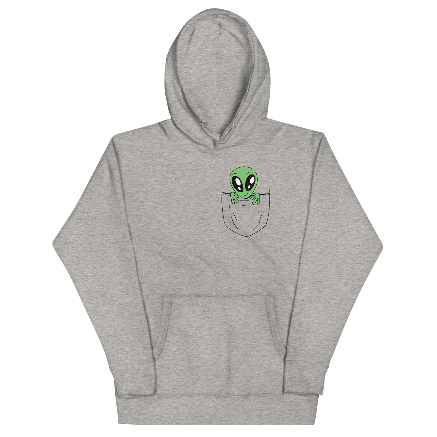 an alien in a pocket with a cute face | Unisex Hoodie