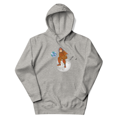 a fox astronaut sitting on the moon | Unisex Hoodie