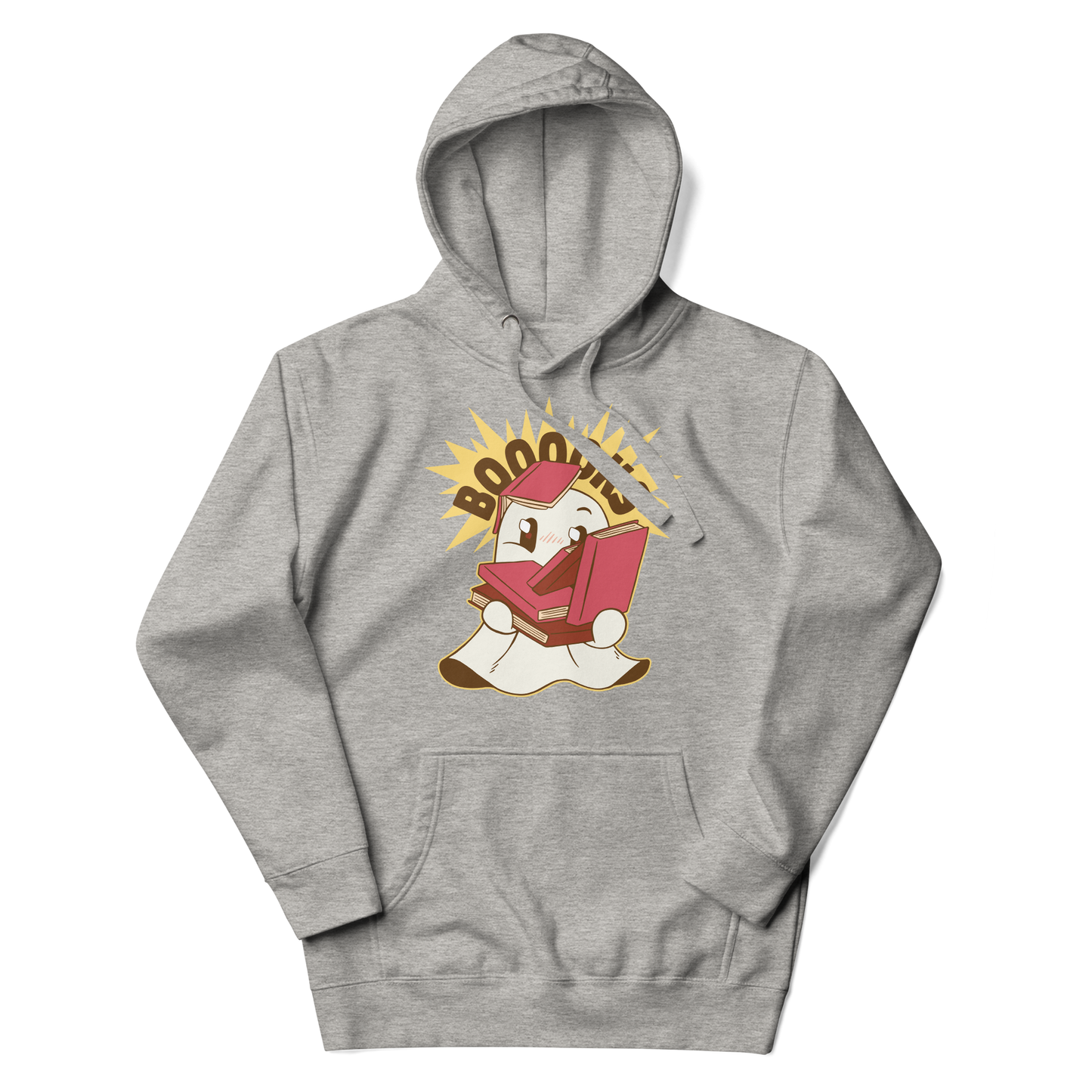 Cute ghost cartoon with books | Unisex Hoodie