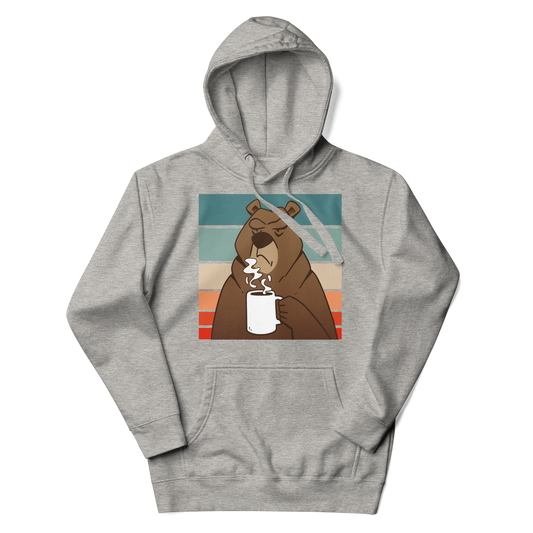 Brown bear with coffee | Unisex Hoodie