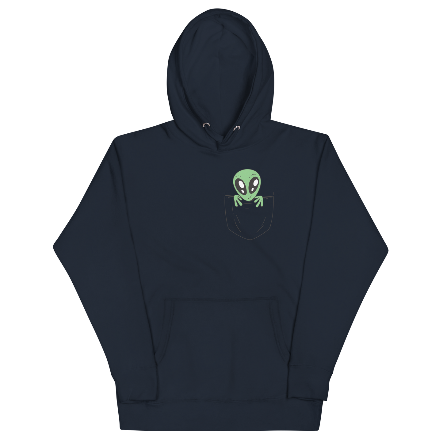 an alien in a pocket with a cute face | Unisex Hoodie