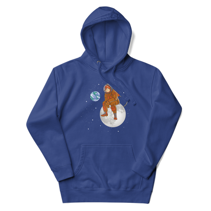 a fox astronaut sitting on the moon | Unisex Hoodie