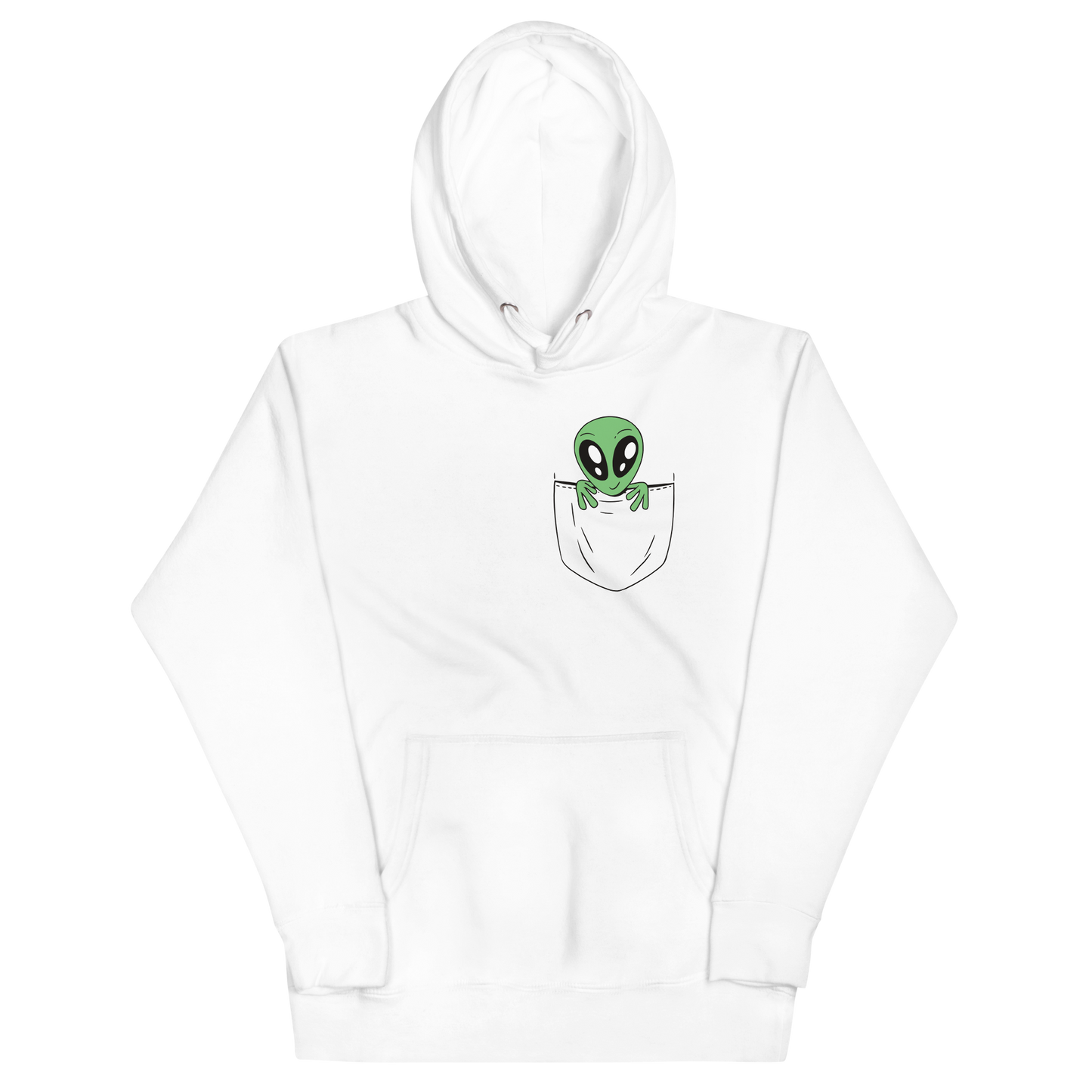 an alien in a pocket with a cute face | Unisex Hoodie