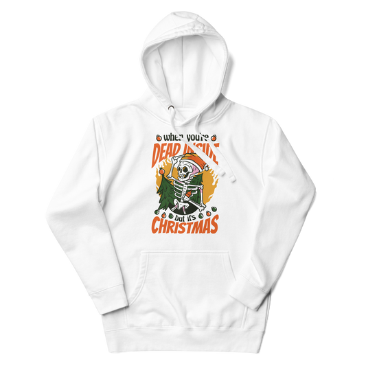 Skeleton christmas "When you're dead inside but it's christmas" | Unisex Hoodie