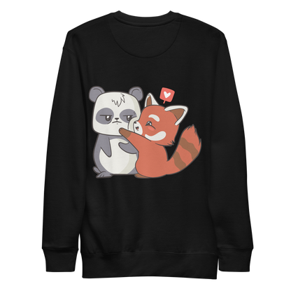 Panda Cartoon Love | Unisex Premium Sweatshirt - F&B