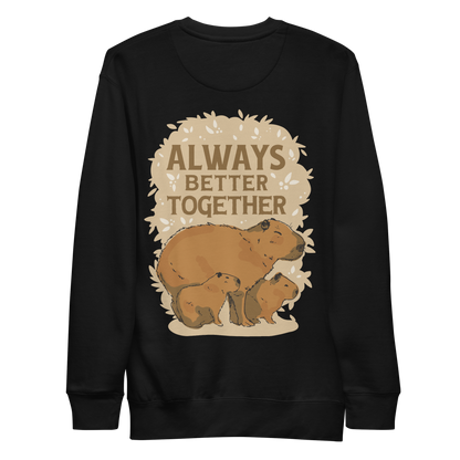 Capybara family quote | Unisex Premium Sweatshirt - F&B
