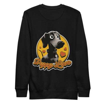 Black puppy dog animal 3D | Unisex Premium Sweatshirt - F&B