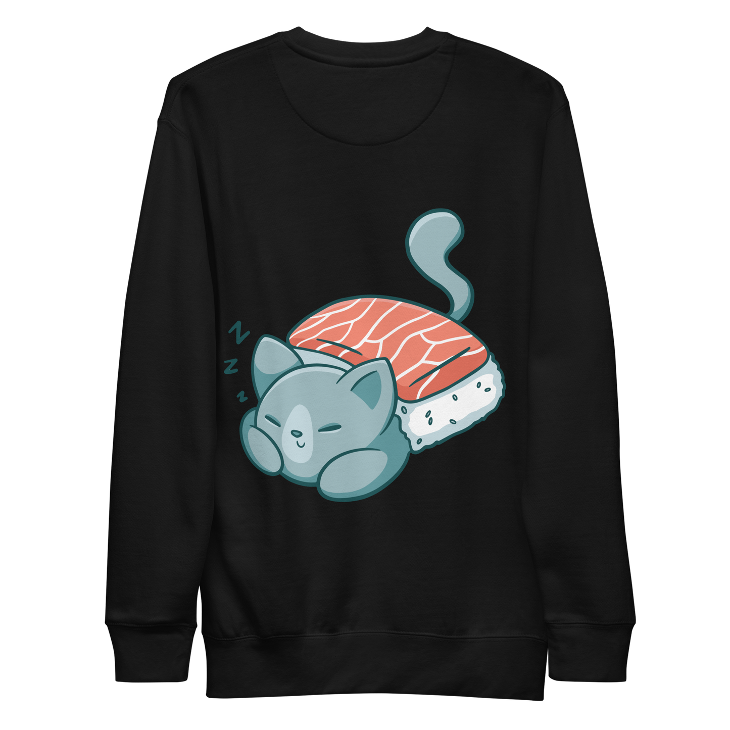Cat sleeping sushi blanket | Unisex Premium Sweatshirt