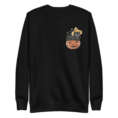 Pumpkin cat Halloween | Unisex Premium Sweatshirt - F&B