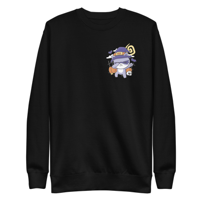 Halloween cat dabbing | Unisex Premium Sweatshirt - F&B