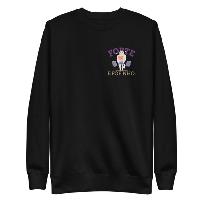 kitten lifting a barbell | Unisex Premium Sweatshirt - F&B