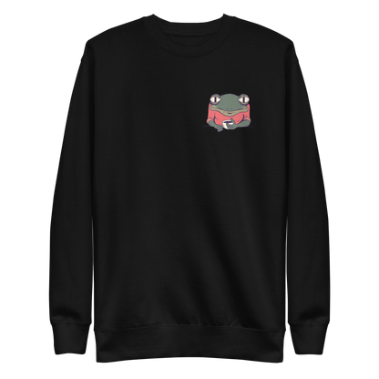 Sleepy grumpy frog morning coffee Sleepy | Unisex Premium Sweatshirt - F&B