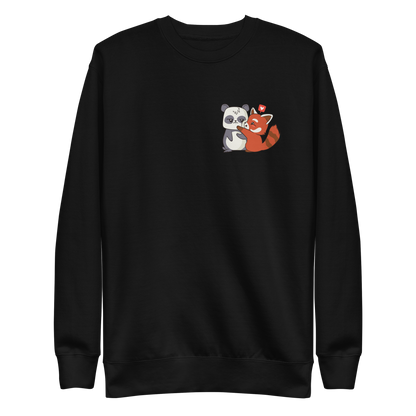 Panda Cartoon Love | Unisex Premium Sweatshirt - F&B